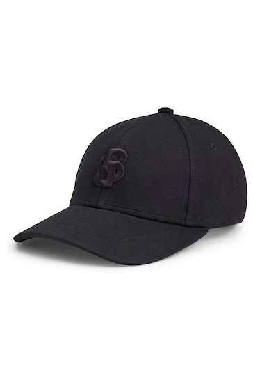 BOSS Black Embroided Double Monogram Logo Cap