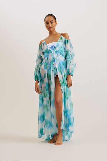 Ted Baker Multi Meriann Maxi Cover-Up With Cold Shoulder