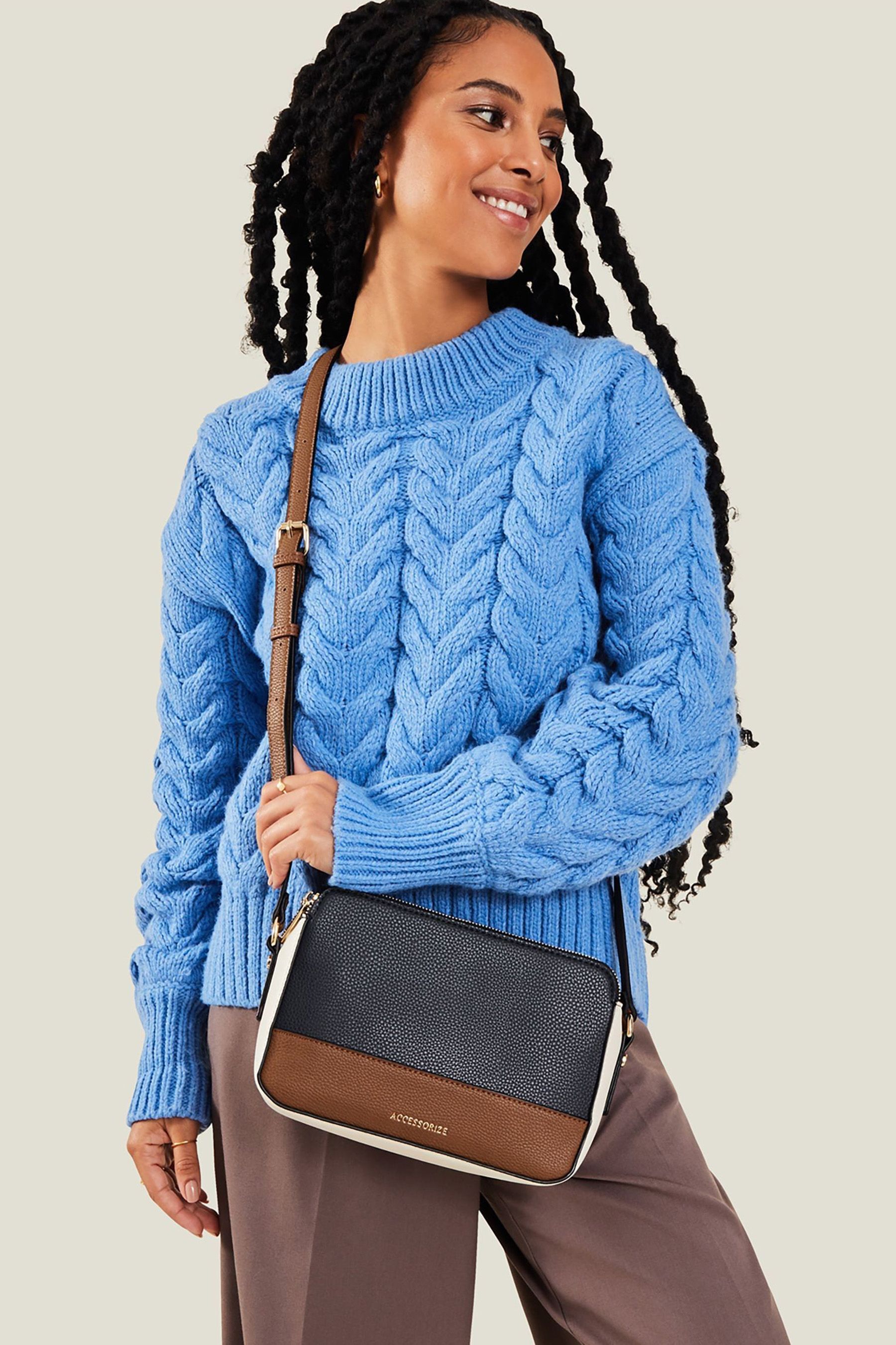 Buy Accessorize Blue Suedette Classic Cross Body Bag from the Next UK online shop