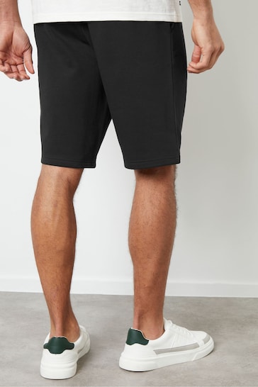 Threadbare Black Knee Length Fleece Sweat Shorts