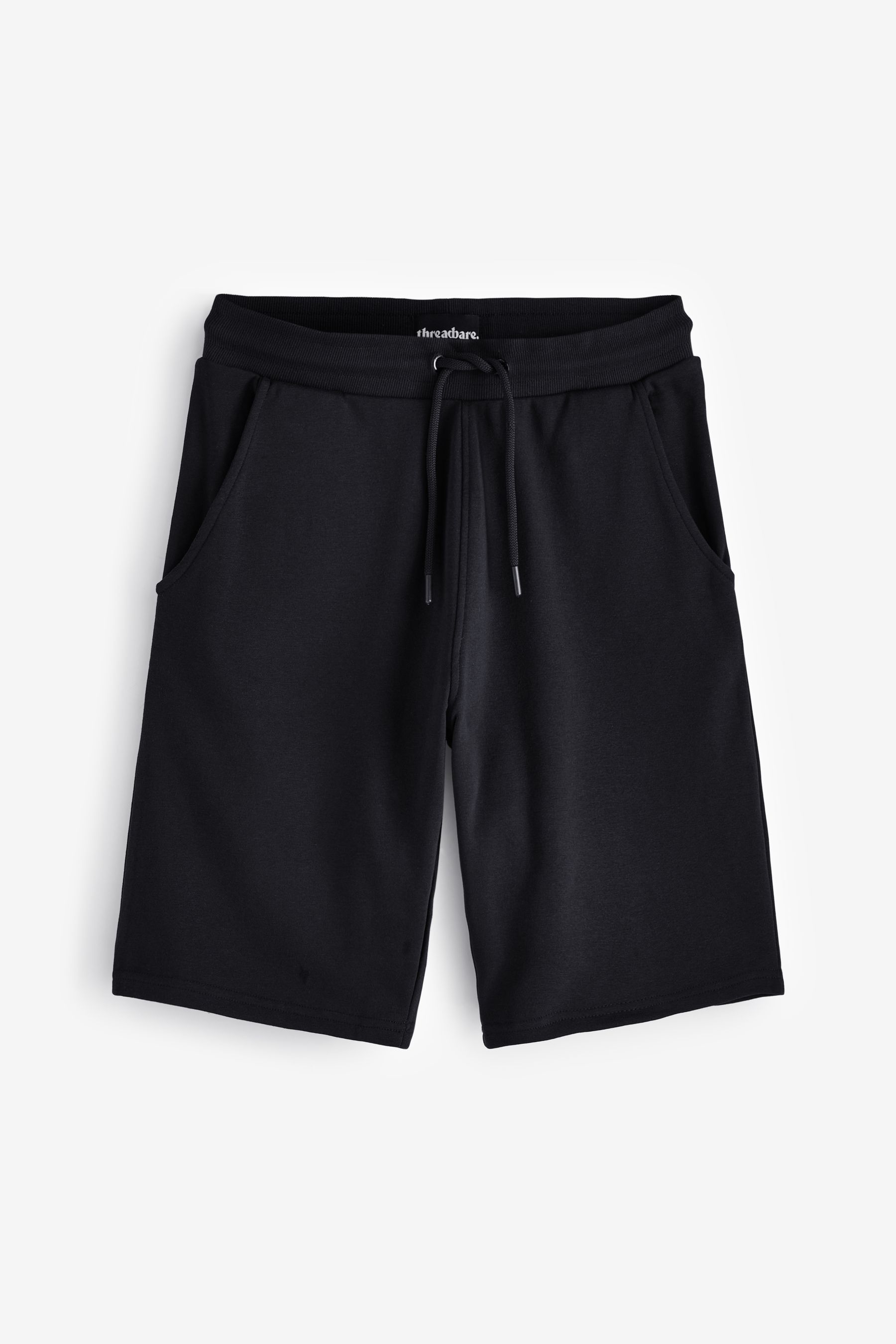 Buy Threadbare Black Knee Length Fleece Sweat Shorts from the Next UK online shop