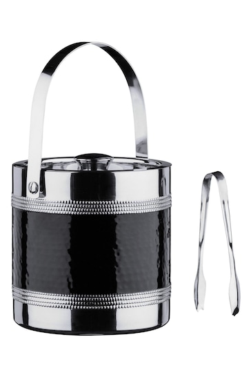 Maison by Premier Black Ice Bucket With Tongs
