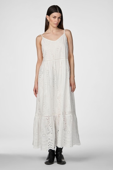 Y.A.S White Broderie Maxi Sun Dress