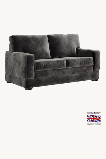 Jay-Be Luxe Velvet Steel Grey Urban 2 Seater Sofa Bed
