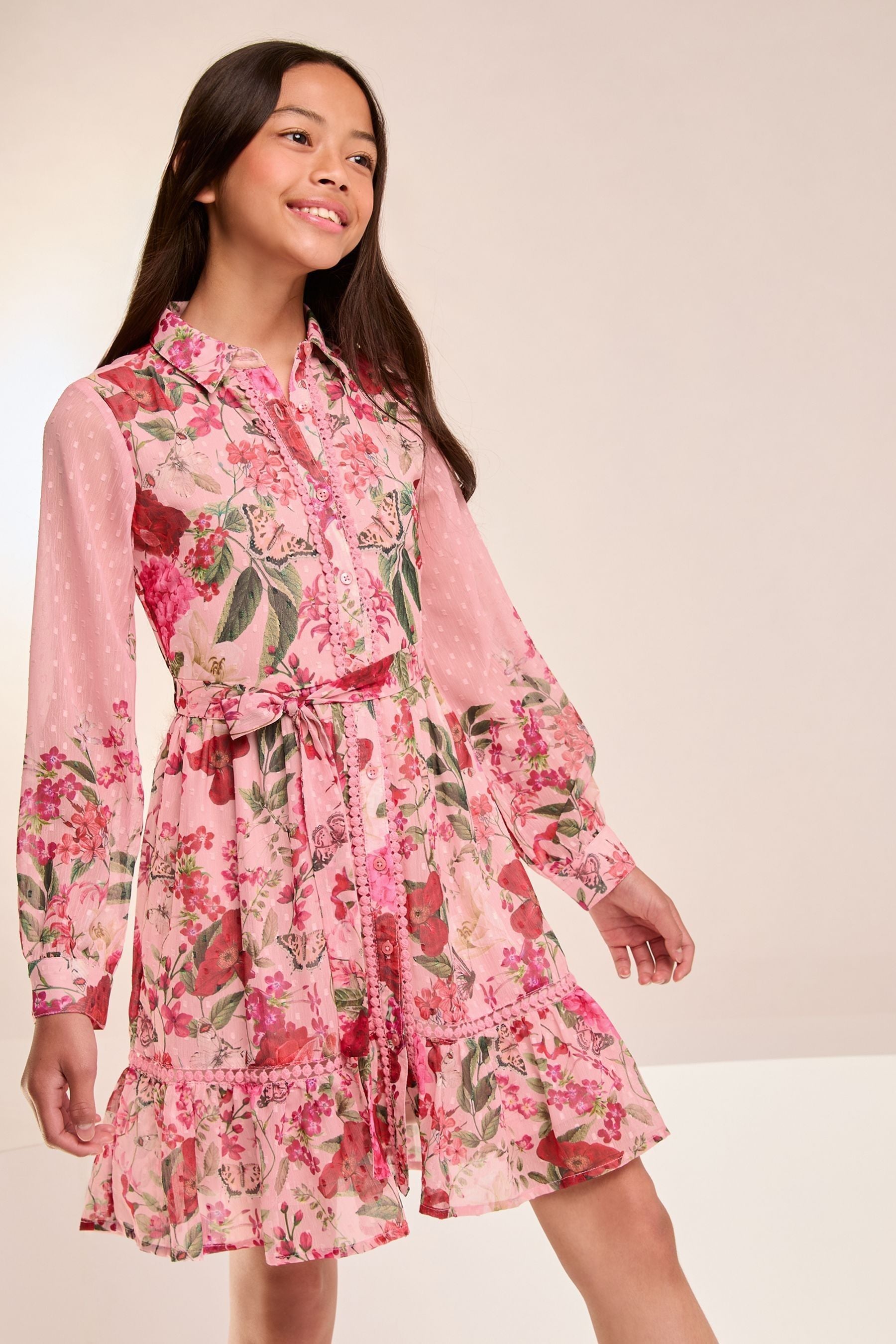 Chiffon shirt dress clearance