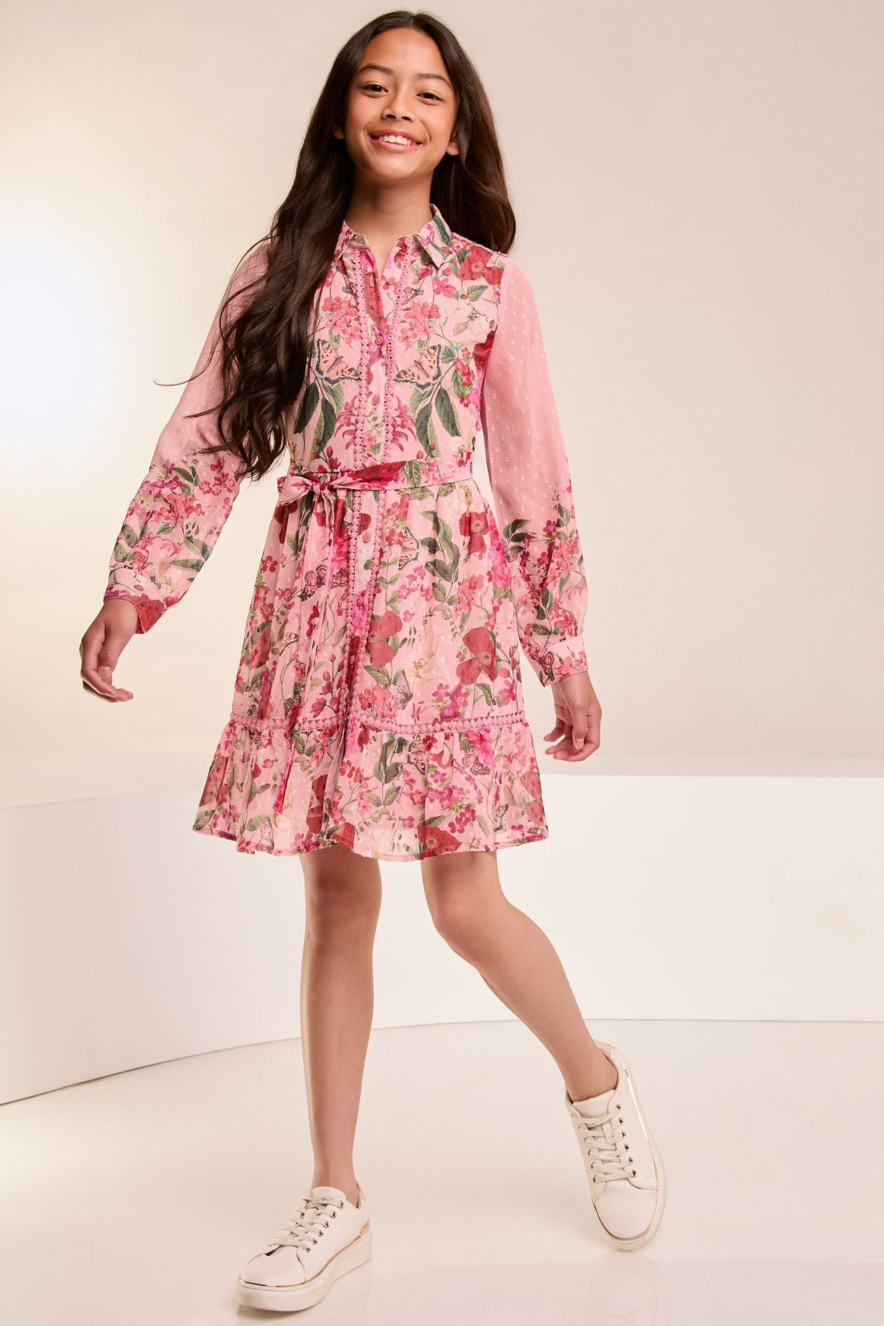 Chiffon shirt dress uk store
