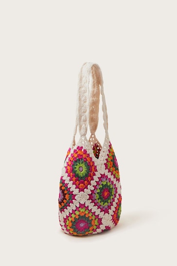 Monsoon Multi Crochet Shopper Bag