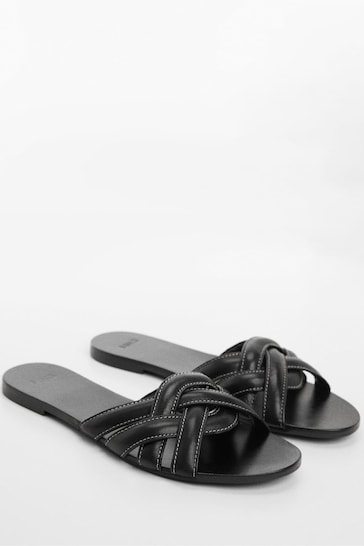 Mango Leather Straps Sandals
