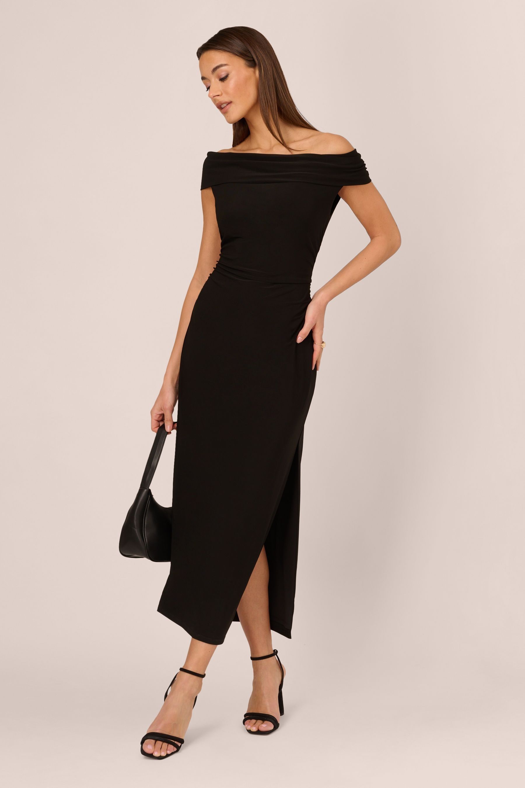Adrianna papell long black dress shop
