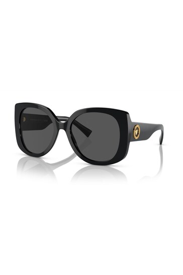 Versace Ve4387 Rectangle Black Sunglasses