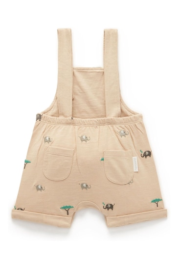 Purebaby Natural Elephant Broderie Romper