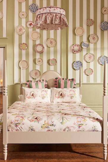 Cath Kidston Pink Summer Parade Duvet Cover and Pillowcase Set