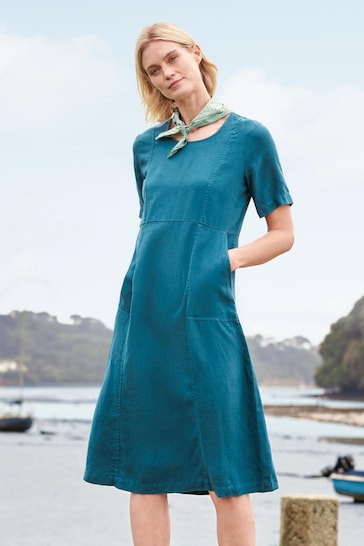 Seasalt Cornwall Blue Grass Wave Dress