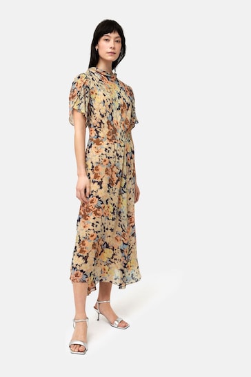 Jigsaw Sheer Petal Crinkle Dress