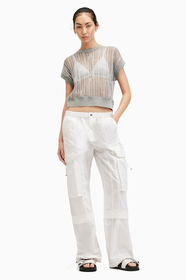 AllSaints White Barbara Trousers