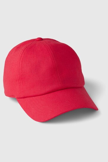 Gap Pink Linen Cotton Blend Baseball Hat