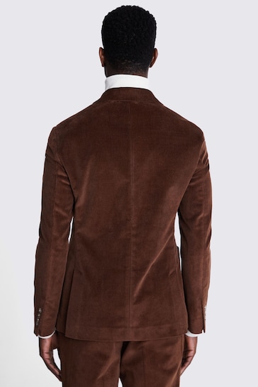 MOSS Slim Fit Copper Corduroy Brown Jacket