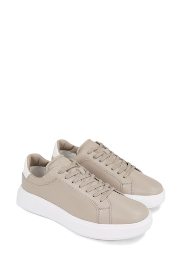 Calvin Klein Low Top Lace-Up Nude Sneakers