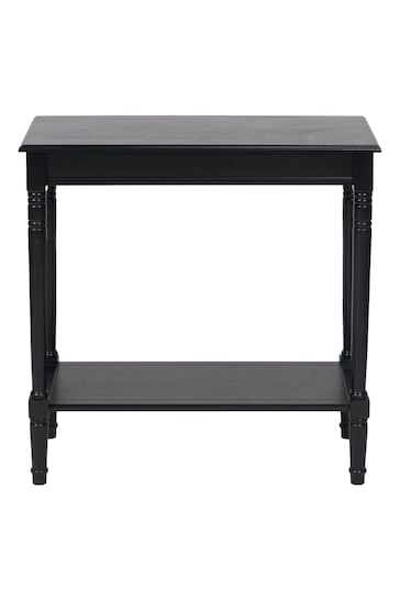 Pacific Black Heritage Pine Wood Rectangular Console Table