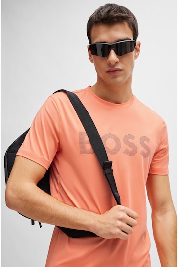 BOSS Orange Tonal Large Chest Logo Performance-Stretch T-Shirt