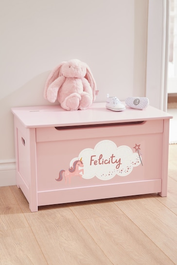 Personalised Pink Unicorn Toy Chest by My 1st Years