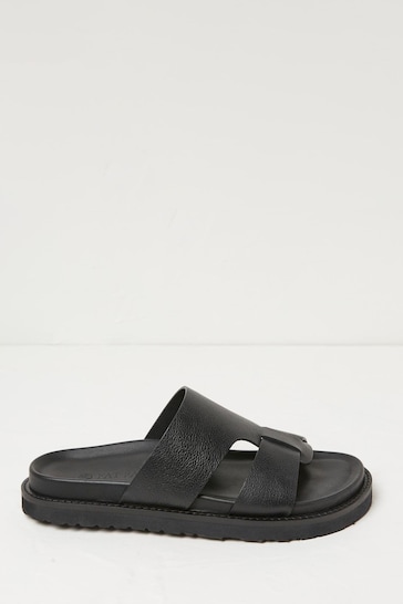 FatFace Black Edie Chunky Sole Sandals
