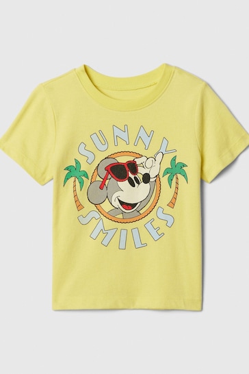 Gap Yellow Disney Graphic Short Sleeve Crew Neck T-Shirt (Newborn-5yrs)