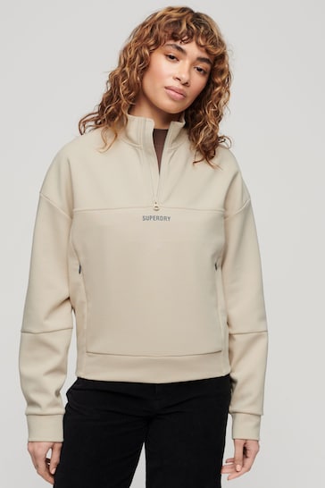 SUPERDRY Nude SUPERDRY Sport Tech Relaxed Half Zip