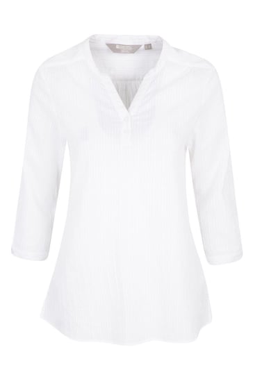 Mountain Warehouse White Womens Relaxed Fit Petra 3/4 Sleeve Top