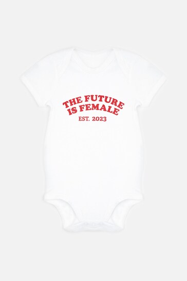 Personalised The Future is Female Baby Bodysuit by Dollymix