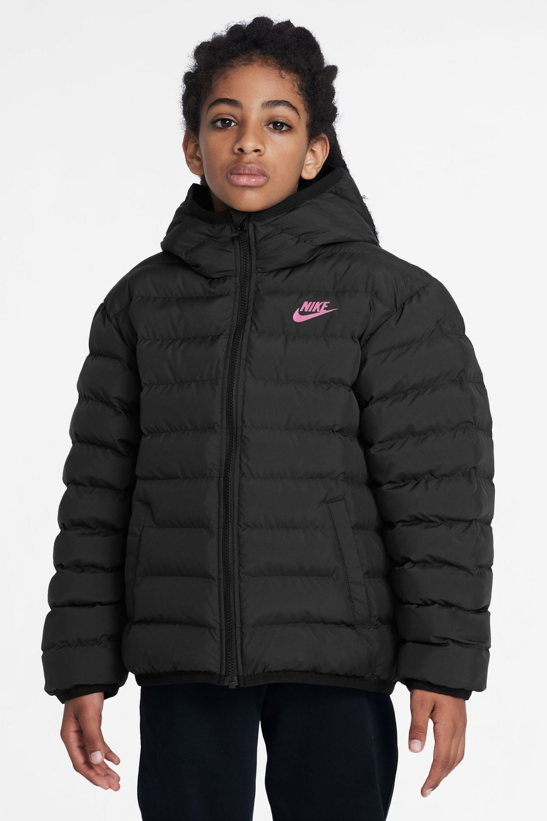 Black nike jacket girls store