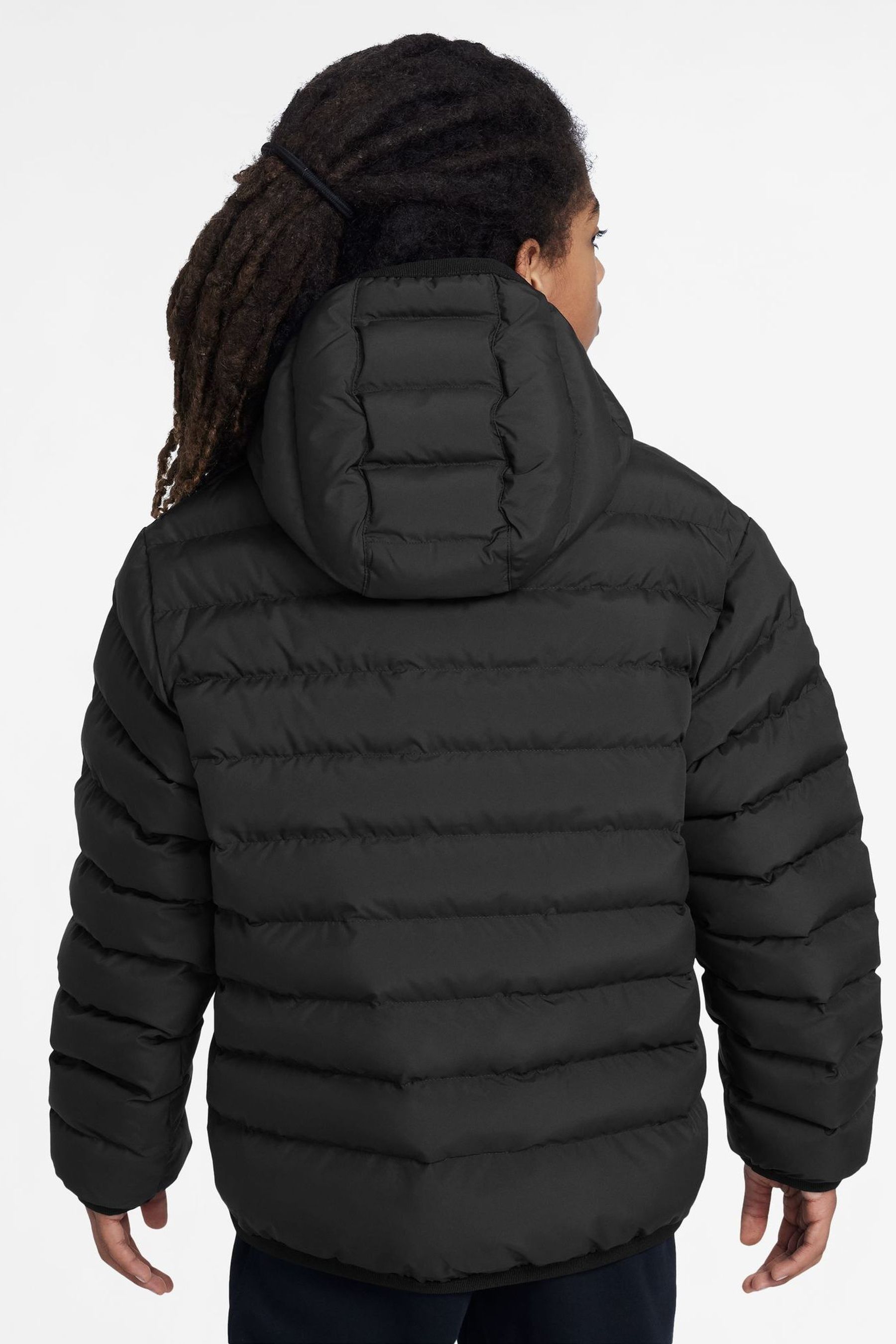 Girls black nike coat online