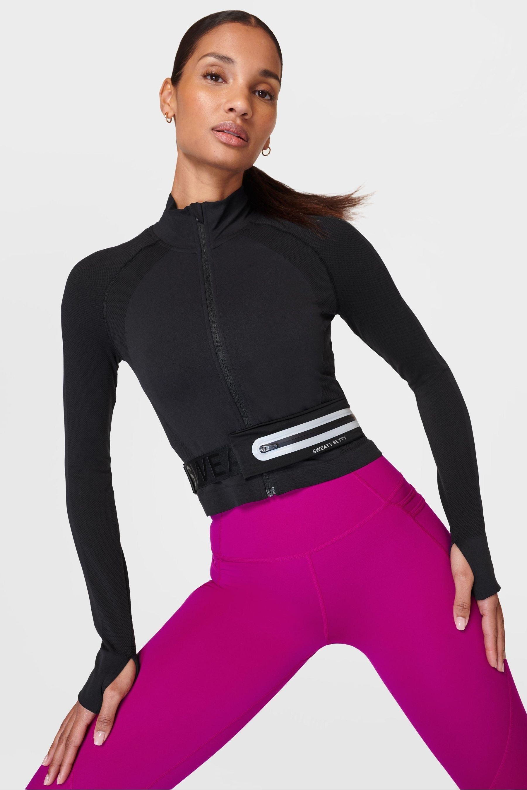 Crop workout jacket on sale
