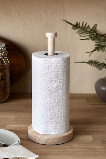 Natural Travertine Kitchen Roll Holder