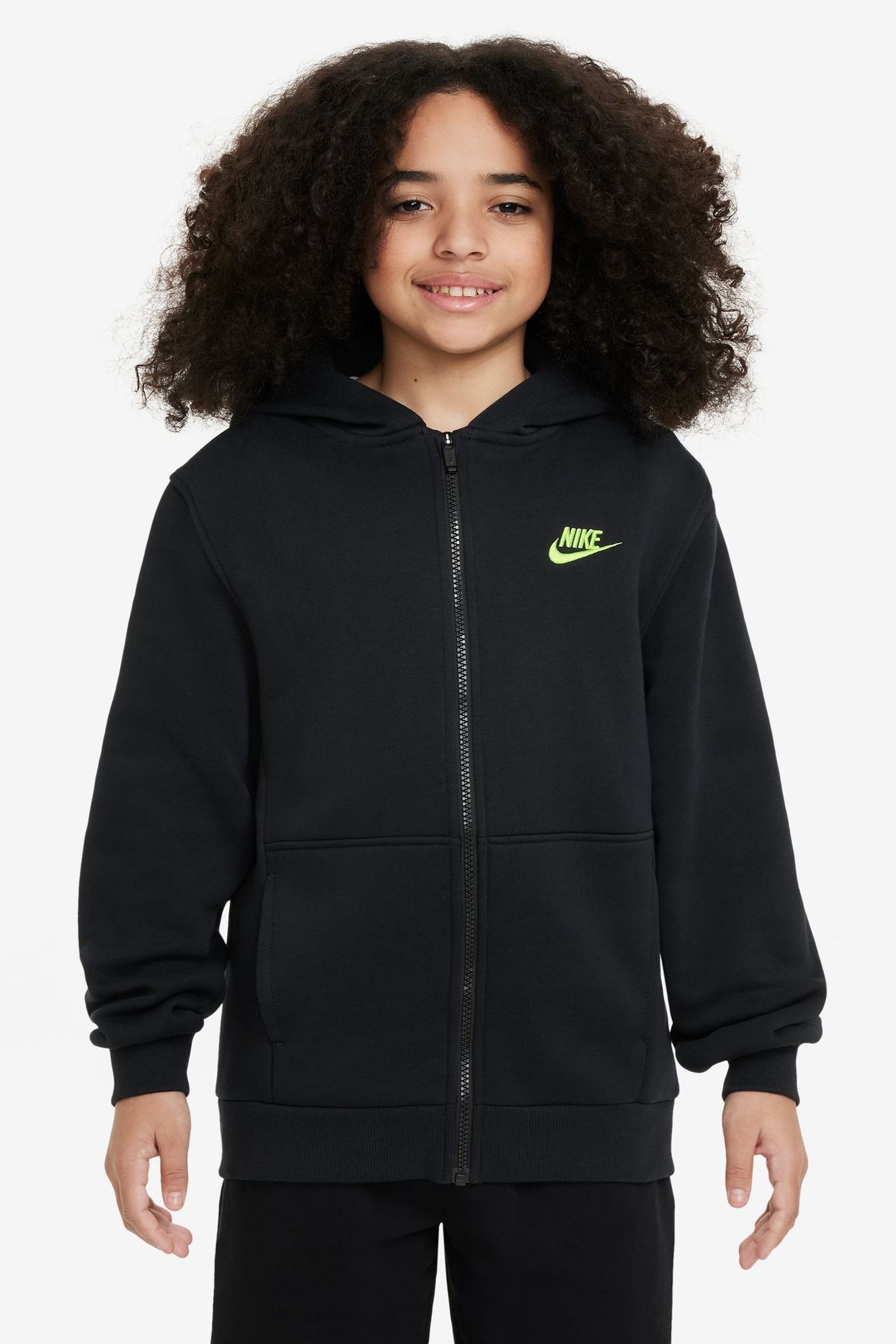 Buy Nike Black Gold Club Fleece Zip Through Hoodie from the Next UK online shop