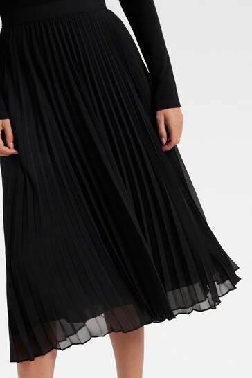 Forever New Black Hailee Pleated Skirt
