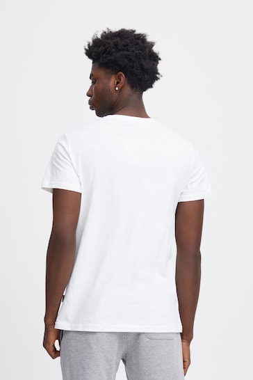 Blend White Striped Short Sleeve T-Shirt