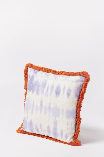 Oliver Bonas Purple Solis Tie Dye Chenille Cushion Cover