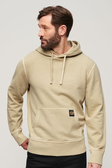Superdry Nude Contrast Stitch Relaxed Hoodie
