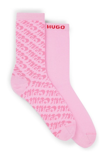 HUGO  Regular Length Logo Socks 2 Pack