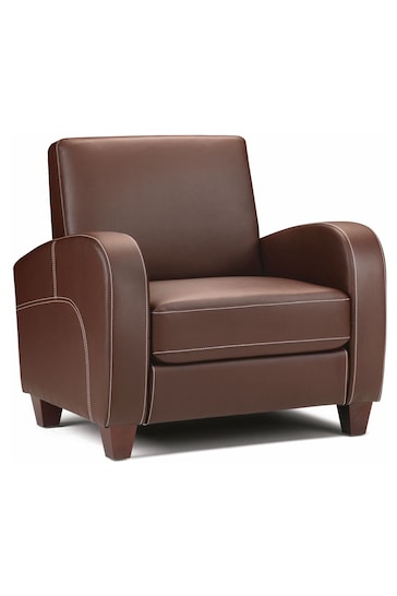 Julian Bowen Chestnut Brown Vivo Faux Leather Chair