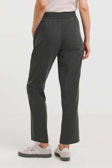 JD Williams Grey Soft Pull-On Cargo Trousers