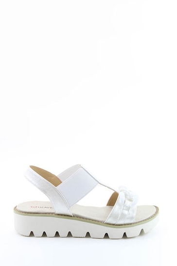 Heavenly Feet Lulu White Sandals