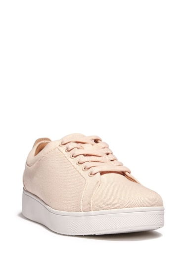 FitFlop Pink Rally Canvas Trainers