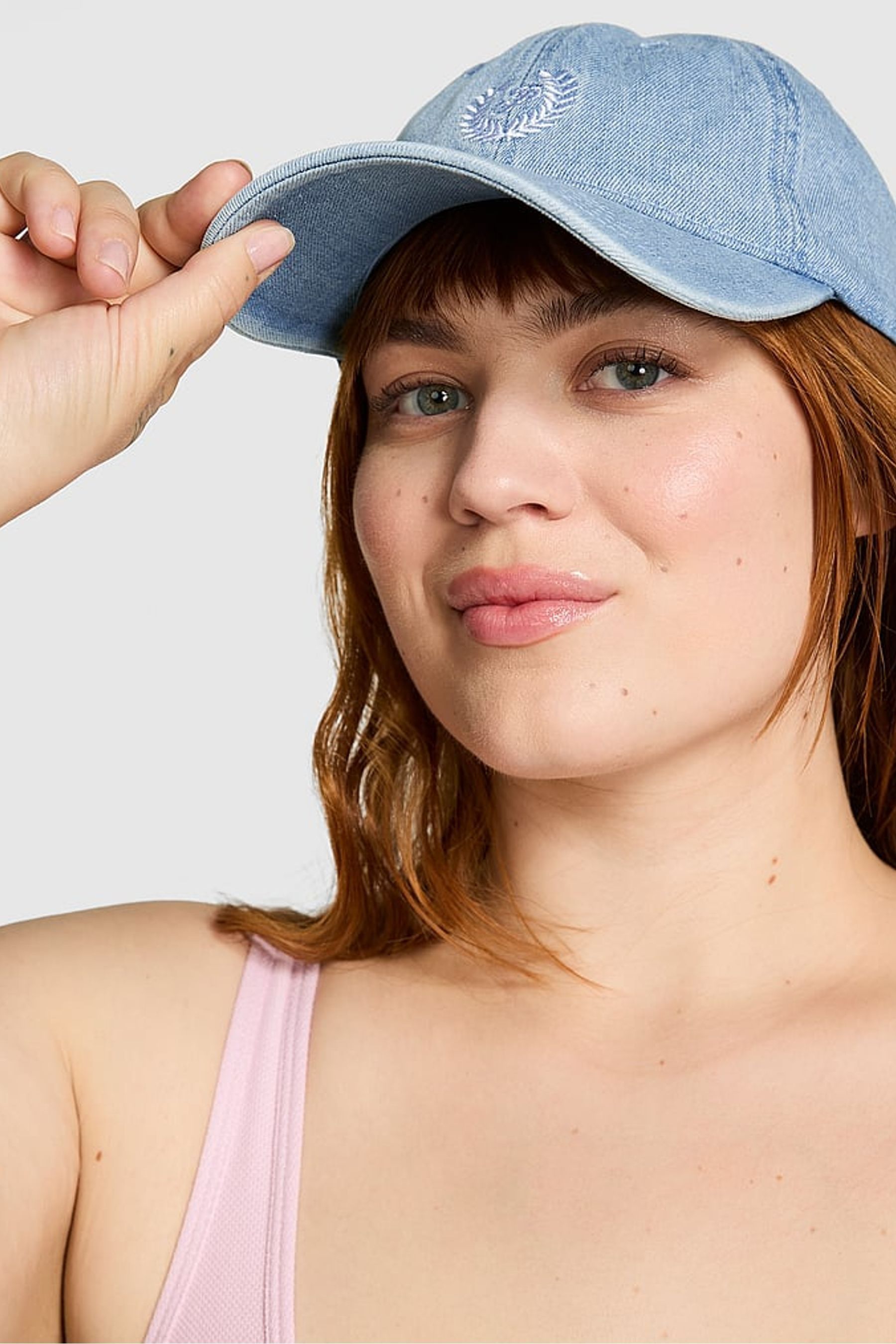 Buy Victoria s Secret PINK Denim Blue Baseball Hat from the Next UK online shop