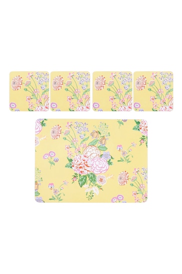 Cath Kidston Yellow Floral Fields Cork Back Placemats