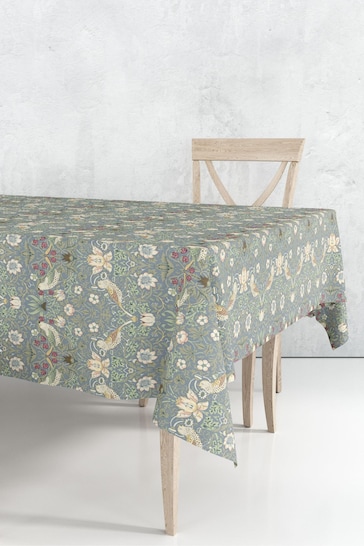 William Morris Gallery Blue Strawberry Thief Wipe Clean Table Cloth