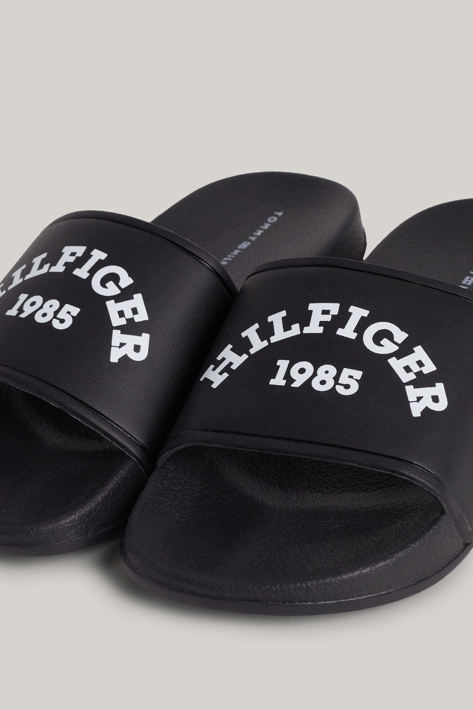 Buy Tommy Hilfiger Black Logo Pool Slides from the Next UK online shop