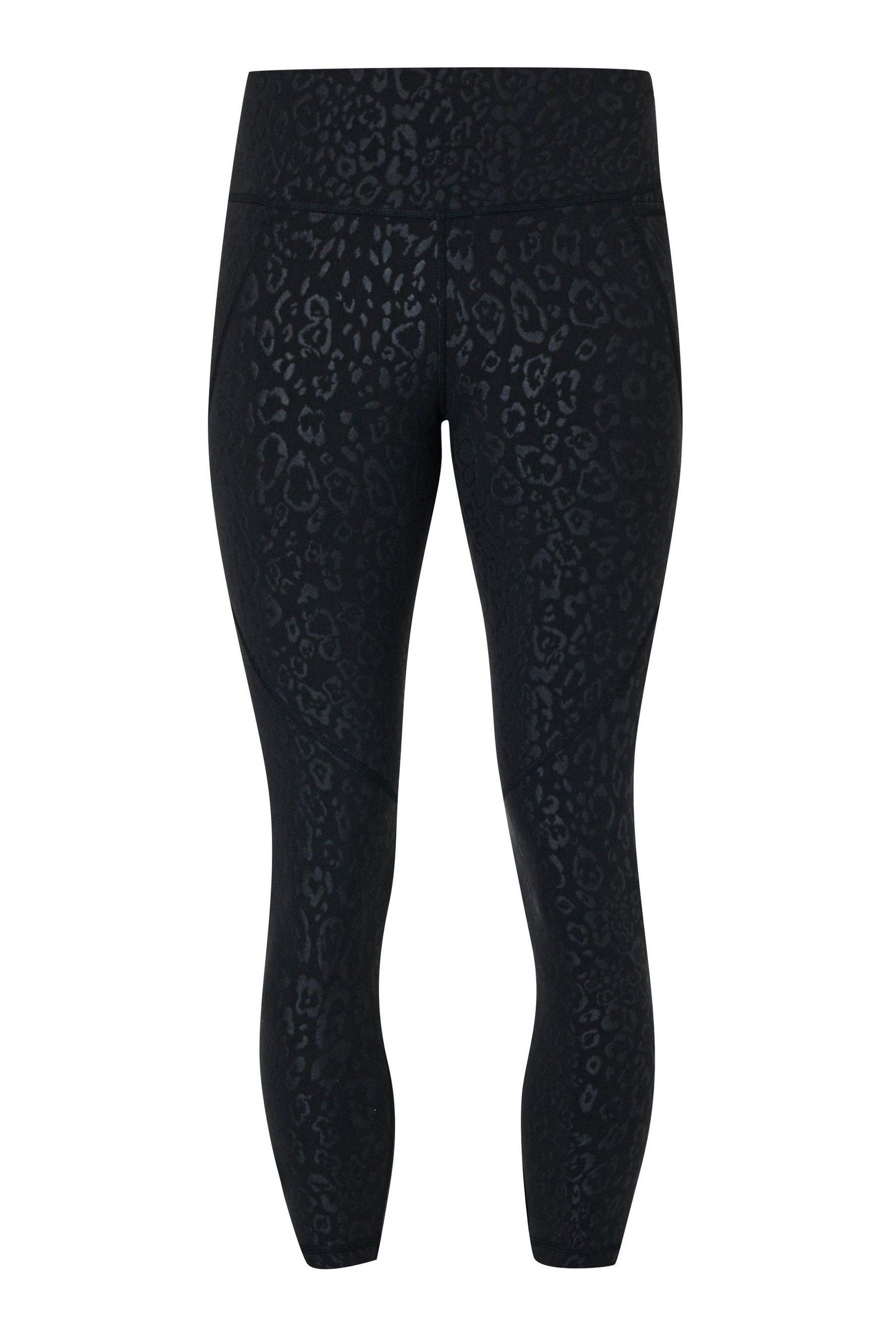 Activewear leggings - Subtle navy blue leopard print and black - Designed  for running, gym and cycling - Quality shape enhancing quick-drying fabric  - LPRD