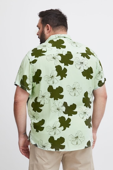 Blend Green Floral Resort Short Sleeve Shirt